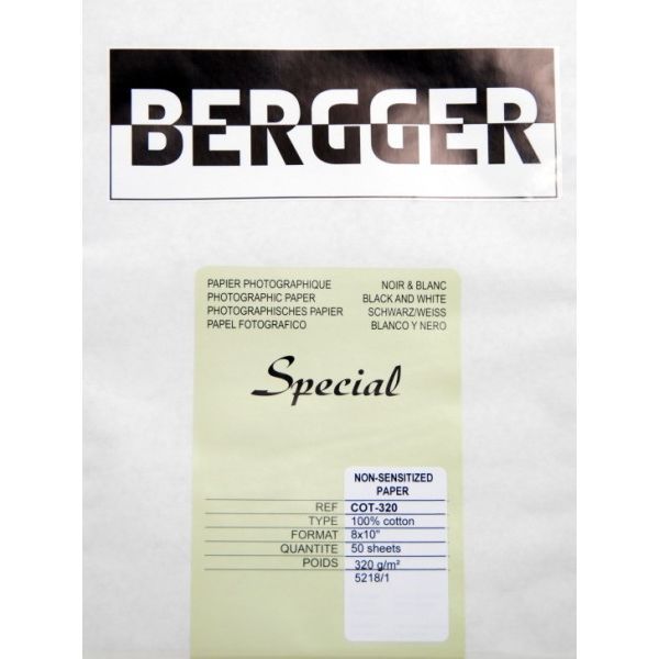 Bergger COT-320 100% Cotton Uncoated Paper 50.8x61cm / 20x24&quot; (25 Sheets) 