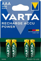 [56763 101 404] Batteria ricaribabile AAA (ministilo) x 4 (1.000 mAh)  POWER ACCU